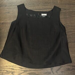 Jordan Black Linen Top with Beautiful Detail